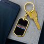 Just Hold Crypto Keychain Stainless Steel or 18k Gold Dog Tag Keyring-Express Your Love Gifts
