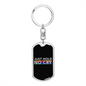 Just Hold Crypto Keychain Stainless Steel or 18k Gold Dog Tag Keyring-Express Your Love Gifts