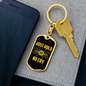 Just Hold No Cry Crypto Keychain Stainless Steel or 18k Gold Dog Tag Keyring-Express Your Love Gifts