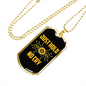 Just Hold No Cry Crypto Necklace Stainless Steel or 18k Gold Dog Tag 24" Chain-Express Your Love Gifts