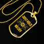 Just Hold No Cry Crypto Necklace Stainless Steel or 18k Gold Dog Tag 24" Chain-Express Your Love Gifts