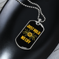 Just Hold No Cry Crypto Necklace Stainless Steel or 18k Gold Dog Tag 24" Chain-Express Your Love Gifts