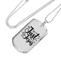 Just Jesus Cross Christian Necklace Stainless Steel or 18k Gold Dog Tag 24" Chain-Express Your Love Gifts