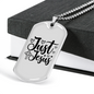 Just Jesus Cross Christian Necklace Stainless Steel or 18k Gold Dog Tag 24" Chain-Express Your Love Gifts