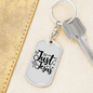 Just Jesus Keychain Stainless Steel or 18k Gold Dog Tag Keyring-Express Your Love Gifts
