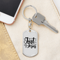 Just Jesus Keychain Stainless Steel or 18k Gold Dog Tag Keyring-Express Your Love Gifts