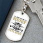 Just Let Me Hunt Keychain Stainless Steel or 18k Gold Dog Tag Keyring-Express Your Love Gifts