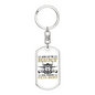 Just Let Me Hunt Keychain Stainless Steel or 18k Gold Dog Tag Keyring-Express Your Love Gifts