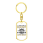 Just Let Me Hunt Keychain Stainless Steel or 18k Gold Dog Tag Keyring-Express Your Love Gifts