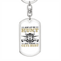 Just Let Me Hunt Keychain Stainless Steel or 18k Gold Dog Tag Keyring-Express Your Love Gifts