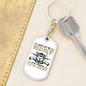 Just Let Me Hunt Keychain Stainless Steel or 18k Gold Dog Tag Keyring-Express Your Love Gifts