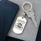 Just Let Me Hunt Keychain Stainless Steel or 18k Gold Dog Tag Keyring-Express Your Love Gifts