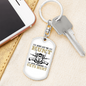 Just Let Me Hunt Keychain Stainless Steel or 18k Gold Dog Tag Keyring-Express Your Love Gifts