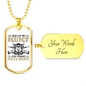 Just Let Me Hunt Necklace Stainless Steel or 18k Gold Dog Tag 24" Chain-Express Your Love Gifts