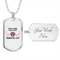 Just Loves Oriental Cat Necklace Stainless Steel or 18k Gold Dog Tag 24" Chain-Express Your Love Gifts