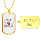 Just Loves Oriental Cat Necklace Stainless Steel or 18k Gold Dog Tag 24" Chain-Express Your Love Gifts