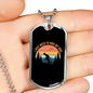 Just Need To Ride My Bike Cycling Necklace Stainless Steel or 18k Gold Dog Tag 24"-Express Your Love Gifts