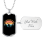 Just Need To Ride My Bike Cycling Necklace Stainless Steel or 18k Gold Dog Tag 24"-Express Your Love Gifts