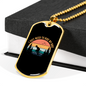 Just Need To Ride My Bike Cycling Necklace Stainless Steel or 18k Gold Dog Tag 24"-Express Your Love Gifts