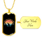 Just Need To Ride My Bike Cycling Necklace Stainless Steel or 18k Gold Dog Tag 24"-Express Your Love Gifts