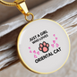 Just Oriental Loves Cat Circle Necklace Stainless Steel or 18k Gold 18-22"-Express Your Love Gifts