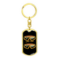 Just Ride Cycling Keychain Stainless Steel or 18k Gold Dog Tag Keyring-Express Your Love Gifts