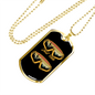 Just Ride Cycling Necklace Stainless Steel or 18k Gold Dog Tag 24"-Express Your Love Gifts