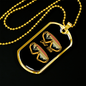 Just Ride Cycling Necklace Stainless Steel or 18k Gold Dog Tag 24"-Express Your Love Gifts