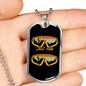 Just Ride Cycling Necklace Stainless Steel or 18k Gold Dog Tag 24"-Express Your Love Gifts