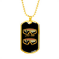 Just Ride Cycling Necklace Stainless Steel or 18k Gold Dog Tag 24"-Express Your Love Gifts