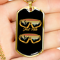 Just Ride Cycling Necklace Stainless Steel or 18k Gold Dog Tag 24"-Express Your Love Gifts