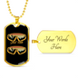 Just Ride Cycling Necklace Stainless Steel or 18k Gold Dog Tag 24"-Express Your Love Gifts