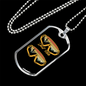 Just Ride Cycling Necklace Stainless Steel or 18k Gold Dog Tag 24"-Express Your Love Gifts