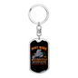 Just Ride Motorcycles Biker Keychain Stainless Steel or 18k Gold Dog Tag Keyring-Express Your Love Gifts