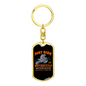Just Ride Motorcycles Biker Keychain Stainless Steel or 18k Gold Dog Tag Keyring-Express Your Love Gifts
