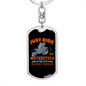 Just Ride Motorcycles Biker Keychain Stainless Steel or 18k Gold Dog Tag Keyring-Express Your Love Gifts