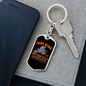 Just Ride Motorcycles Biker Keychain Stainless Steel or 18k Gold Dog Tag Keyring-Express Your Love Gifts