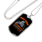 Just Ride Motorcycles Biker Necklace Stainless Steel or 18k Gold Dog Tag 24"-Express Your Love Gifts