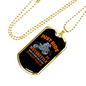 Just Ride Motorcycles Biker Necklace Stainless Steel or 18k Gold Dog Tag 24"-Express Your Love Gifts
