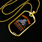 Just Ride Motorcycles Biker Necklace Stainless Steel or 18k Gold Dog Tag 24"-Express Your Love Gifts