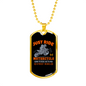 Just Ride Motorcycles Biker Necklace Stainless Steel or 18k Gold Dog Tag 24"-Express Your Love Gifts