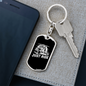 Just Ride Truck Driver Swivel Trucker Keychain Dog Tag Stainless Steel or 18k Gold-Express Your Love Gifts