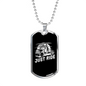 Just Ride Truck Driver Trucker Dog Tag Stainless Steel or 18k Gold 24" Chain-Express Your Love Gifts