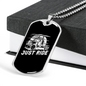 Just Ride Truck Driver Trucker Dog Tag Stainless Steel or 18k Gold 24" Chain-Express Your Love Gifts