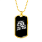 Just Ride Truck Driver Trucker Dog Tag Stainless Steel or 18k Gold 24" Chain-Express Your Love Gifts