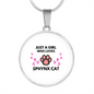 Just Sphynx Cat Circle Necklace Stainless Steel or 18k Gold 18-22"-Express Your Love Gifts