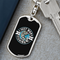 Just Want To Go Fishing Keychain Stainless Steel or 18k Gold Dog Tag Keyring-Express Your Love Gifts