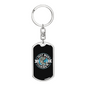 Just Want To Go Fishing Keychain Stainless Steel or 18k Gold Dog Tag Keyring-Express Your Love Gifts