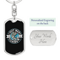 Just Want To Go Fishing Keychain Stainless Steel or 18k Gold Dog Tag Keyring-Express Your Love Gifts
