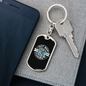 Just Want To Go Fishing Keychain Stainless Steel or 18k Gold Dog Tag Keyring-Express Your Love Gifts
